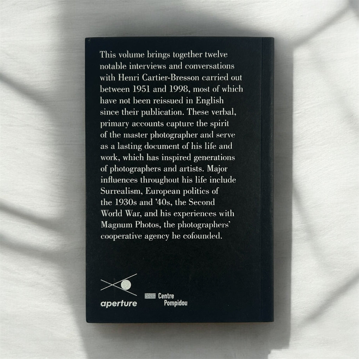 Henri Cartier-Bresson : Interviews and Conversations 1951–1998
